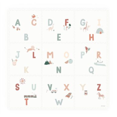 PLAY & GO PUZZEL TEGELS 9 STUKS ALFABET - WIT
