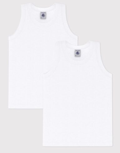 PETIT BATEAU SET VAN 2 HEMDJES ZONDER MOUWEN