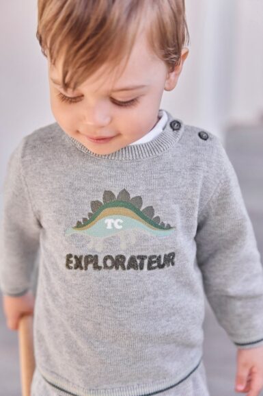 TARTINE ET CHOCOLAT PULL EXPLORATEUR GRIS