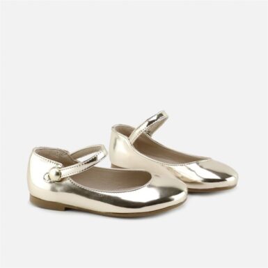 ELI BALLERINA MET RIEMPJE - GOUD