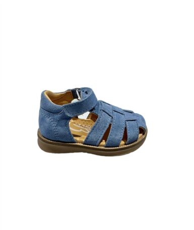 ELI SANDAAL VELOURS JEANS - BLAUW