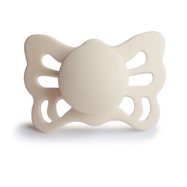FRIGG BUTTERFLY FOPSPEEN SILICONE 6-18 MAAND CREAM - ECRU