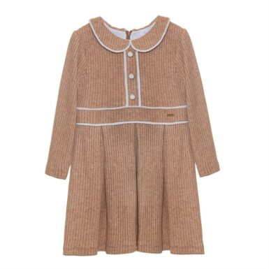 PATACHOU KLEEDJE MET KRAAGJE CAMEL - BEIGE