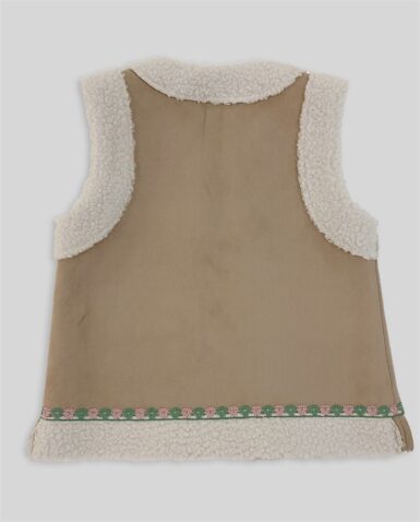 PAZ RODRIGUEZ WOLLEN GILLET - BEIGE