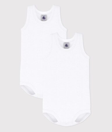 PETIT BATEAU SET VAN 2 BODY'S ZONDER MOUWEN