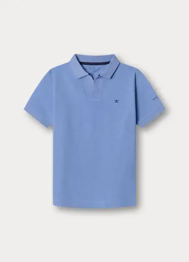 HACKETT POLO JOHNNY COLLAR BRIGHT BLUE