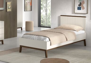 JAXX SEZANE BED 90X200 CLAY/WALNOOT