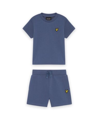 LYLE & SCOTT T-SHIRT & SHORT SET DARK CORNFLOWER