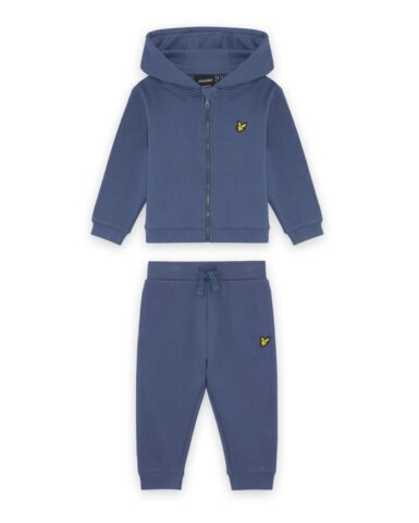 LYLE & SCOTT ZIP HOODIE & JOGGER SET DARK CORNFLOWER