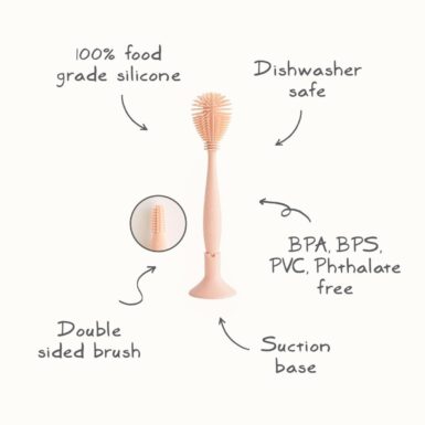 MUSHIE SILICONE FLESSENBORSTEL BLUSH - ROZE