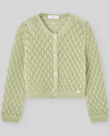 PAZ RODRIGEZ GILET GEHAAKT OLIVE