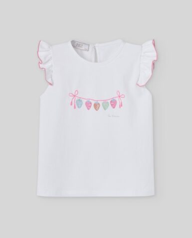 PAZ RODRIGEZ T-SHIRT AARDBEI - WIT