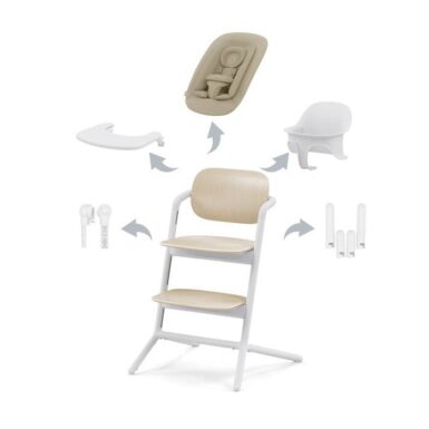 CYBEX LEMO EETSTOEL 4 IN 1 SAND WHITE - WIT