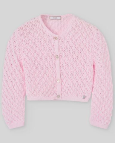 PAZ GEBREIDE CARDIGAN - ROZE