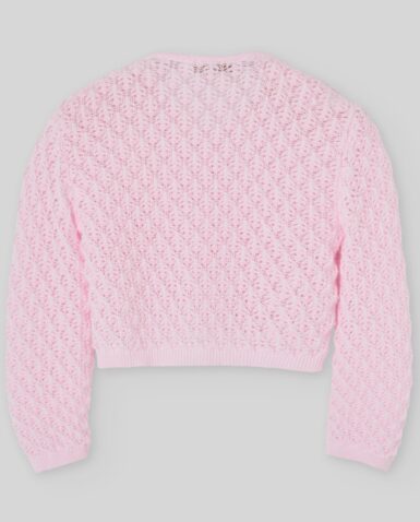 PAZ GEBREIDE CARDIGAN - ROZE