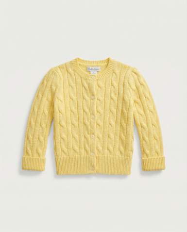 RALPH LAUREN GEBREIDE GILET YELLOW