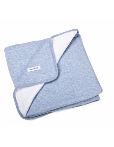 POETREE CHEVRON DENIM BLUE DEKEN WIEG 80X100 - BLAUW