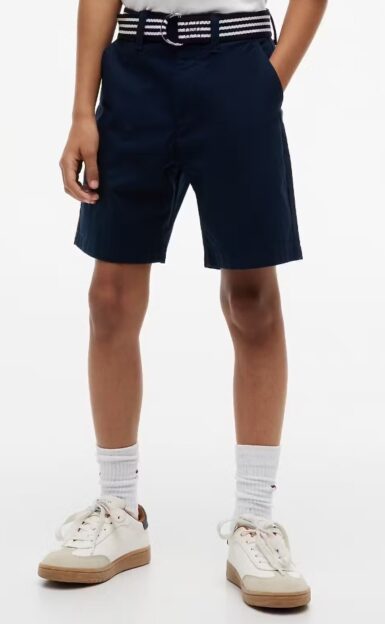 TOMMY HILFIGER SHORT CHINO MET RIEM NAVY