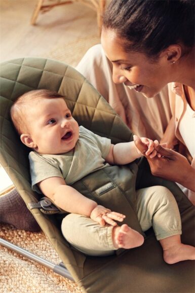 BABY BJORN RELAX BLISS KATOEN DONKERGROEN QUILT