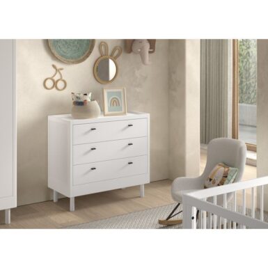 JAXX FORREST BEECH WHITE COMMODE 3 LADEN