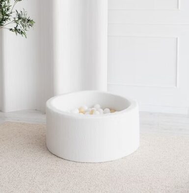 MOJE BALLENBAD 90X40 BOUCLE WIT + 200 BALLEN WHITE-PEARL-CHAMPAGNE