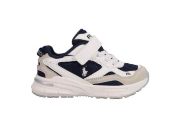 RALPH LAUREN SNEAKERS PAPER WHITE SMOOTH/NAVY MESH