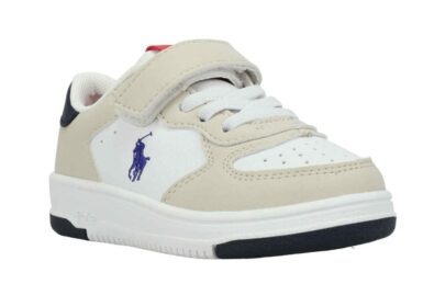 RALPH LAUREN SNEAKERS WHITE TUMBLED/GREY