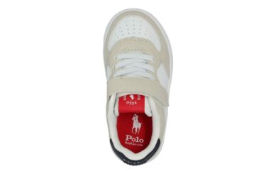 RALPH LAUREN SNEAKERS WHITE TUMBLED/GREY