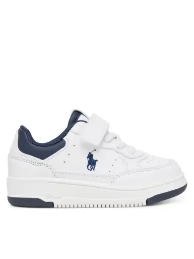 RALPH LAUREN SNEAKERS WHITE TUMBLED/NAVY