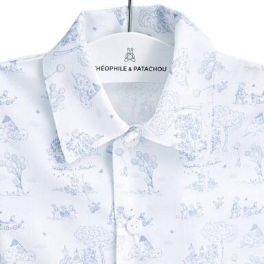 THEOPHILE & PATACHOU PYJAMA GARDEN PARTY - LICHTBLAUW