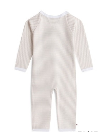 TOMMY HILFIGER KRUIPPAKJE RIB CLASSIC STRIPES BEIGE