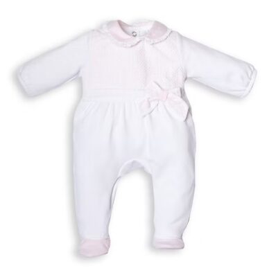 FIRST KRUIPPAKJE STRIK WIT/ROZE