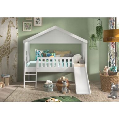 JAXX HUISBED LADDER + GLIJBAAN WIT