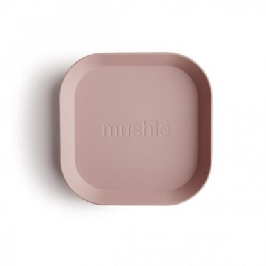 MUSHIE PLATES SQUARE 2 STUKS BLUSH - ROZE