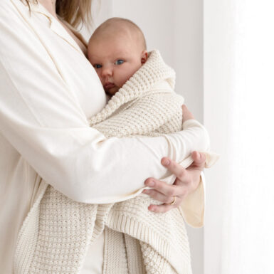 BEMINI DEKEN 80x100 CM KNITTED ECRU