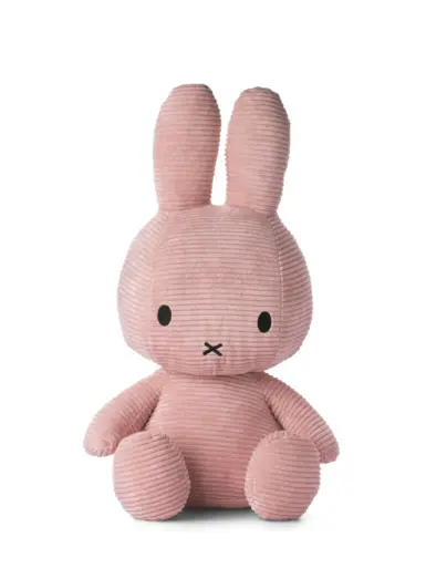 BTTOYS NIJNTJE ZITTEND CORDUROY ROZE 50CM