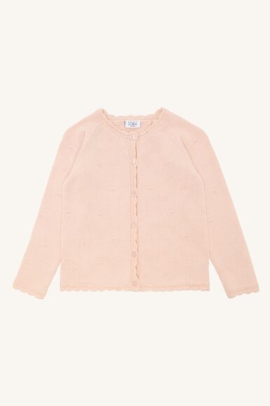 HUST & CLAIRE GILET POINTELLE LIGHT PINK