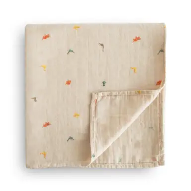 MUSHIE SWADDLE - DINO - ECRU