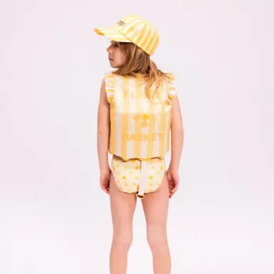 SWIM ESSENTIALS SWIM VEST- YELLOW - FLOWER MARKET - 2/3 JAAR