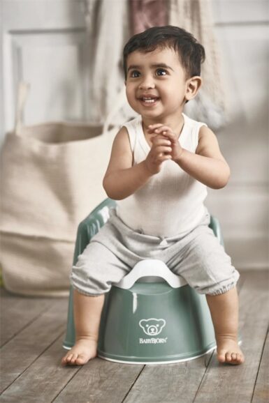 BABY BJORN WC-POTJE ZETEL DIEPGROEN/WIT