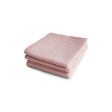 MUSHIE TETRA DOEKEN 3 STUKS BLUSH - ROZE