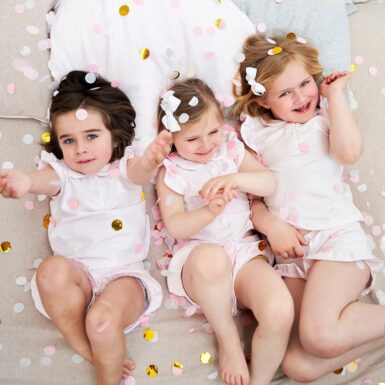 TEDDIES&STORIES SHORT SET PYJAMA ALINE BLUSH PINK - ROZE