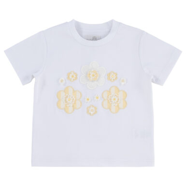 NATINI T-SHIRT FLOWER JADE