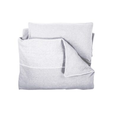 POETREE CHEVRON LIGHT GREY MELANGE DONSOVERTREK BED 1PERS - GRIJS