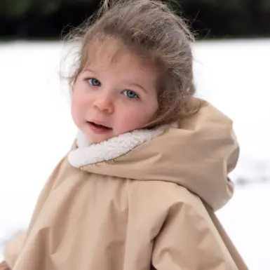 BEMINI PONCHO TEDDY + COATED NATURAL 85