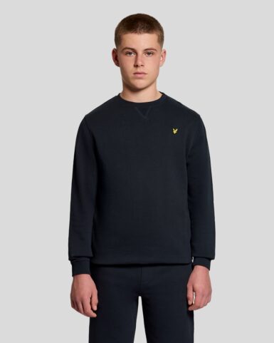 LYLE & SCOTT SWEATER MET RONDE HALS DARK NAVY
