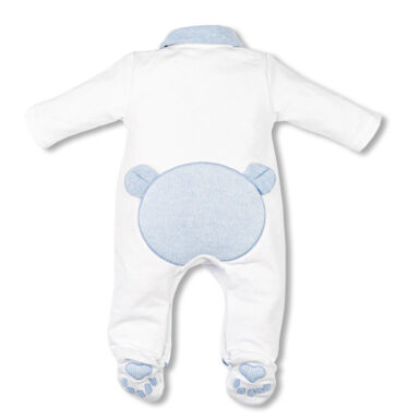 FIRST KRUIPPAKJE BEAR GEBREID AZZURO