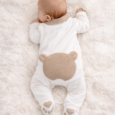 FIRST KRUIPPAKJE BEAR GEBREID BEIGE