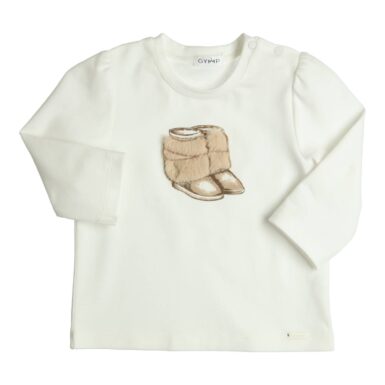 GYMP T-SHIRT LANGE MOUW AERODOUX BOOTS OFF-WHITE