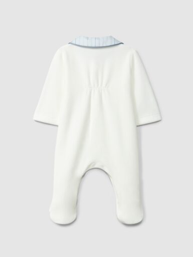 LARANJINHA ZACHT KRUIPPAKJE MET GESTREEPT DETAIL BLUE
